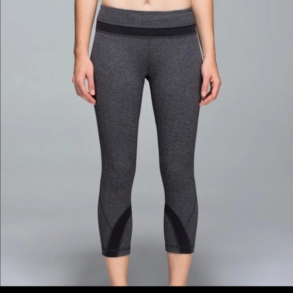 lululemon athletica Pants - Lululemon Run Inspire crop II herringbone crop